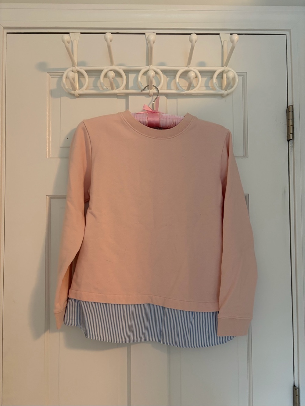 J Crew Pink Layered-Look Sweatshirt Top